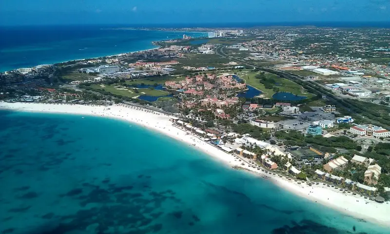 Aruba from the sky