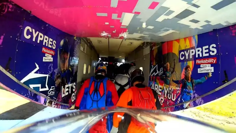 Boarding the SkyVan