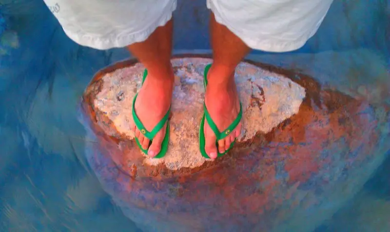 Feet in the Rio Celeste, Costa Rica