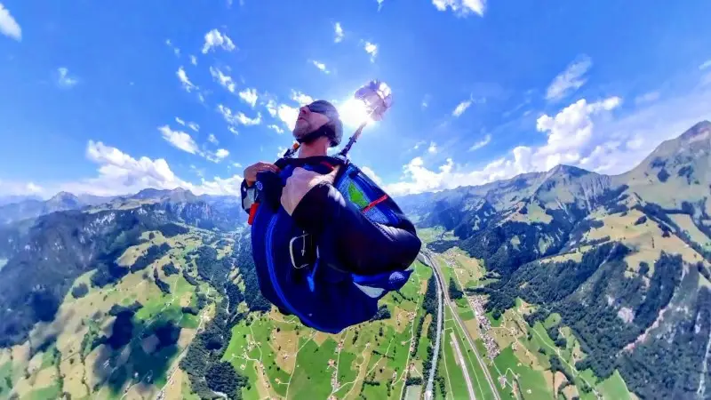 Skydive wingsuit, Switzerland